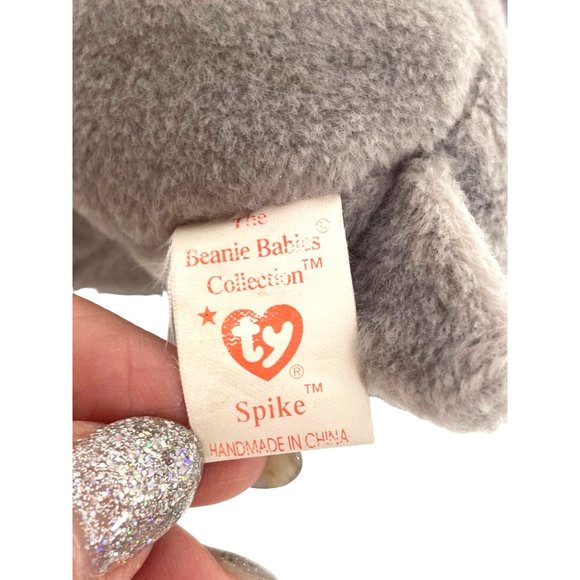 Spike the Rhinoceros Beanie Baby Vintage 1996 Retired Tush Tag Heart Tag in Case - Picture 9 of 17